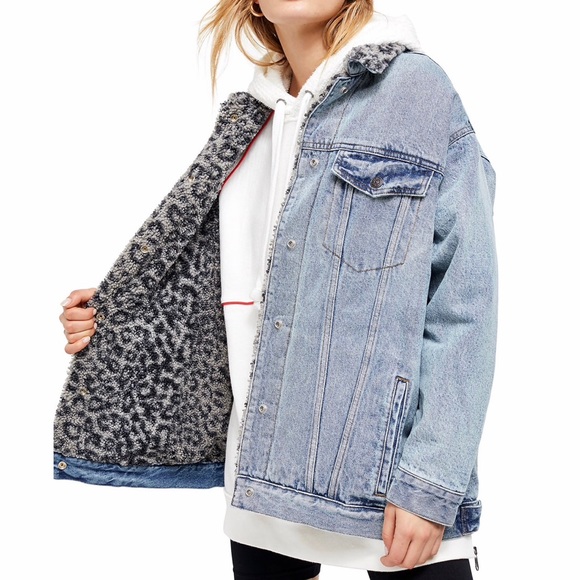 Free People Sherpa Trucker Jacket sze XS - Picture 3 of 7